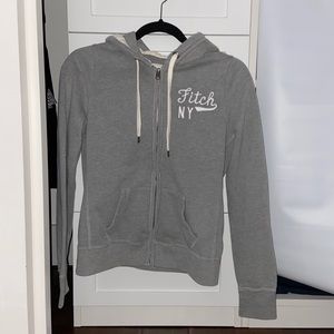Abercrombie & fitch grey hoodie zip-up